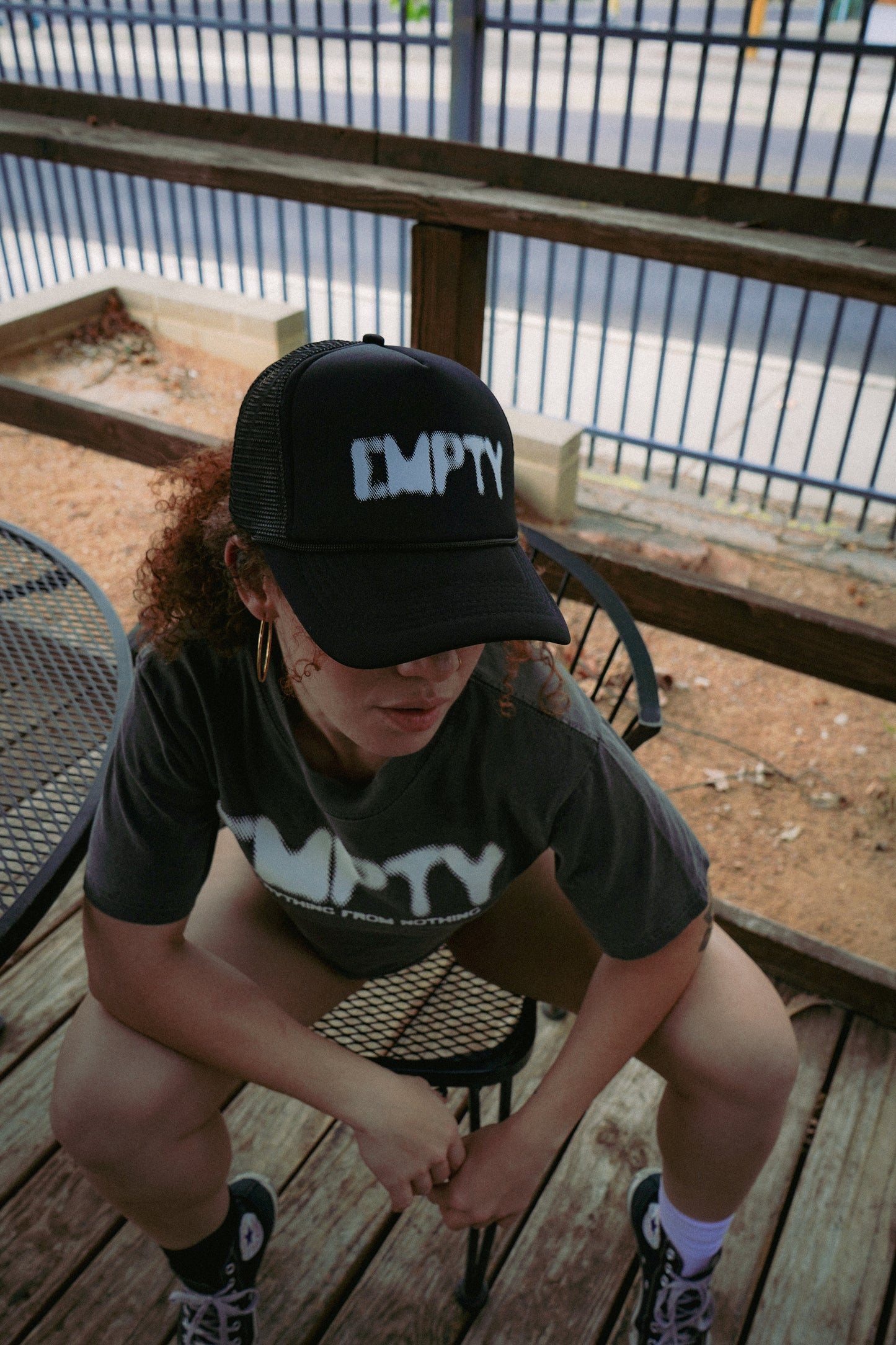 BLURRED LADIES CROP TEE