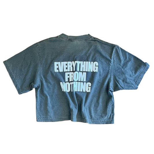 BLURRED LADIES CROP TEE