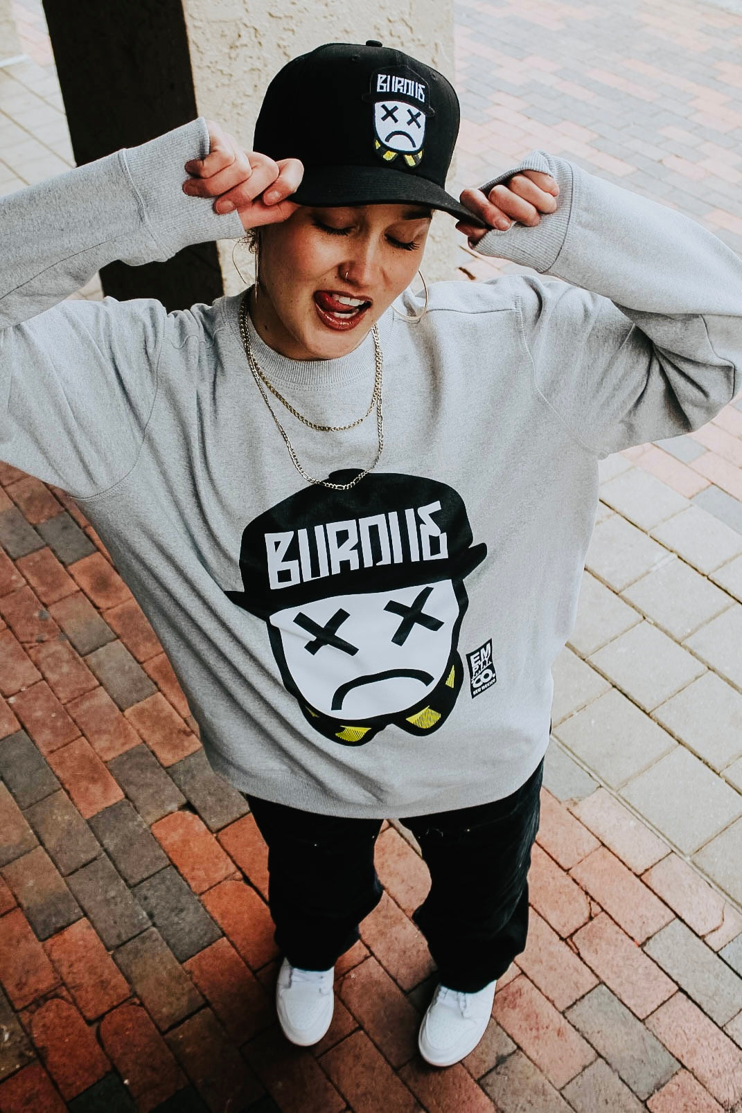 THE BURQUE SAD FACE CREWNECK