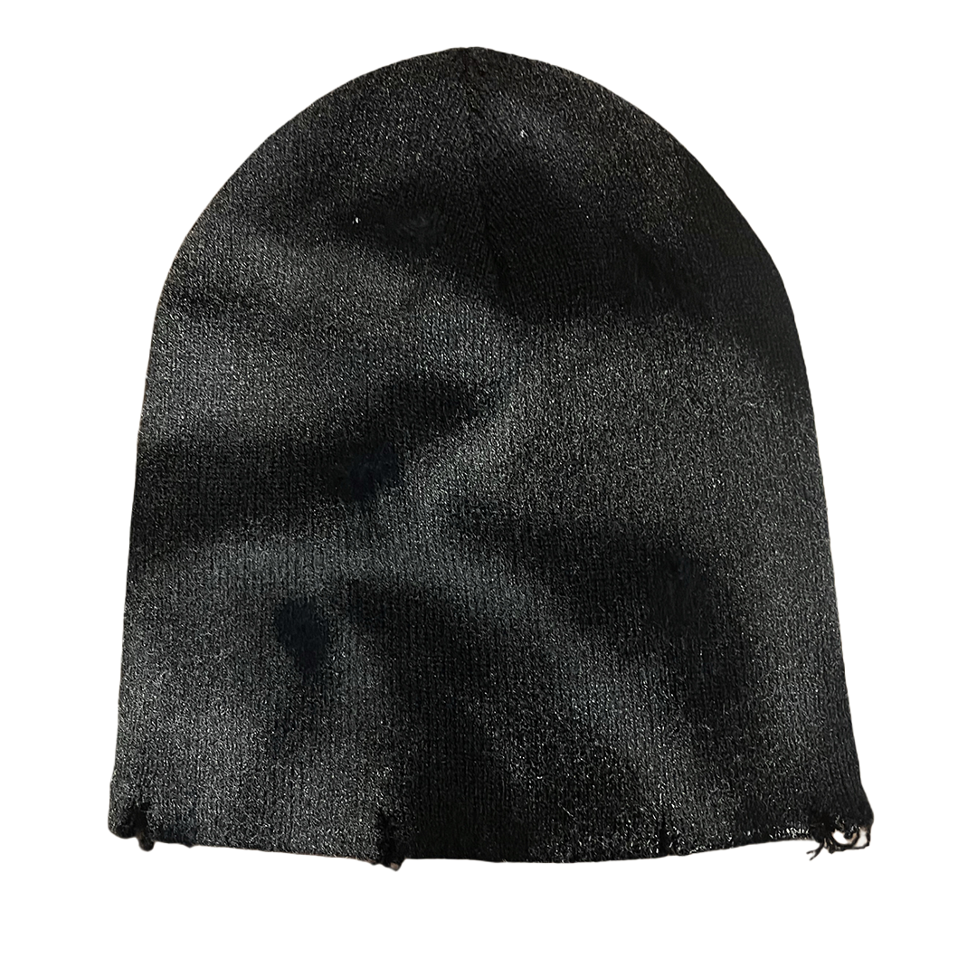 BLACK FROST DISTRESSED BEANIE