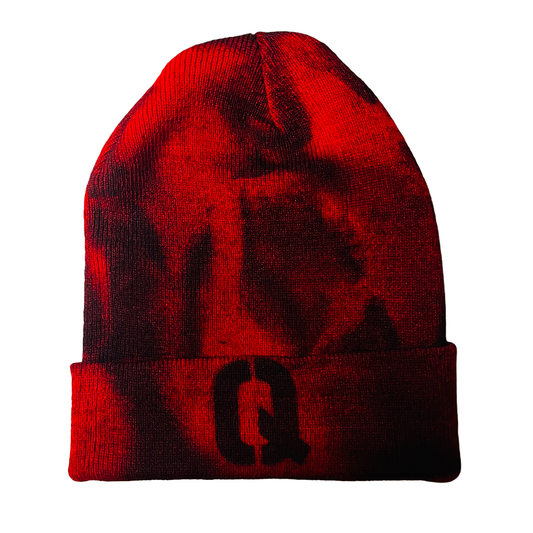 RED CAMO "Q" BEANIE
