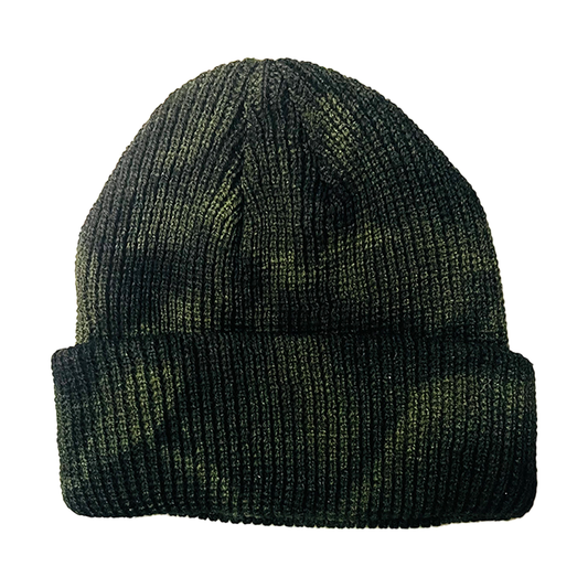 GREEAN CAMO WAFFLE BEANIE